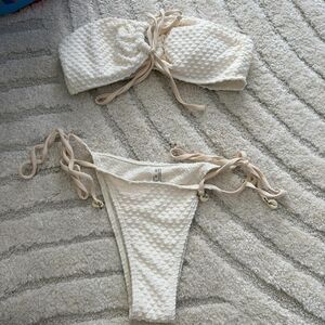NWOT Shein Cream Seashell  Accent Bikini Set